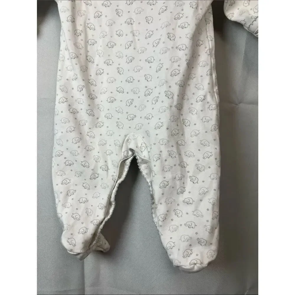 Kissy Kissy Pima cotton baby elephant print footie Newborn